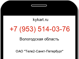 Информация о номере телефона +7 (953) 514-03-76: регион, оператор
