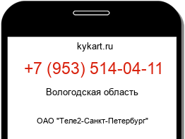 Информация о номере телефона +7 (953) 514-04-11: регион, оператор
