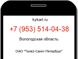 Информация о номере телефона +7 (953) 514-04-38: регион, оператор
