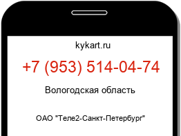 Информация о номере телефона +7 (953) 514-04-74: регион, оператор