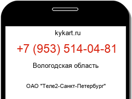 Информация о номере телефона +7 (953) 514-04-81: регион, оператор