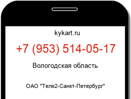 Информация о номере телефона +7 (953) 514-05-17: регион, оператор