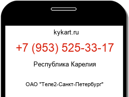 Информация о номере телефона +7 (953) 525-33-17: регион, оператор