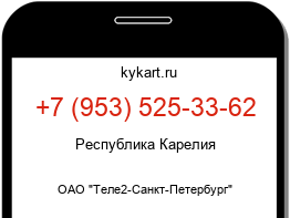 Информация о номере телефона +7 (953) 525-33-62: регион, оператор