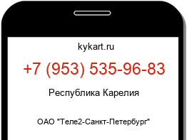 Информация о номере телефона +7 (953) 535-96-83: регион, оператор