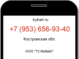 Информация о номере телефона +7 (953) 656-93-40: регион, оператор
