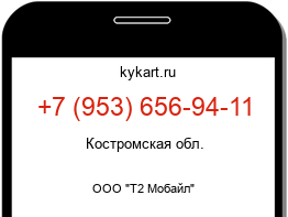 Информация о номере телефона +7 (953) 656-94-11: регион, оператор