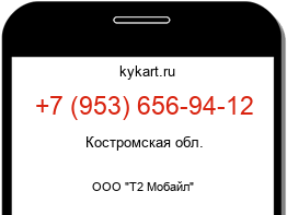 Информация о номере телефона +7 (953) 656-94-12: регион, оператор