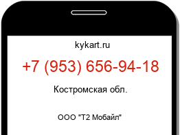 Информация о номере телефона +7 (953) 656-94-18: регион, оператор