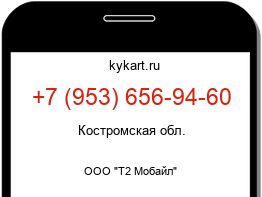 Информация о номере телефона +7 (953) 656-94-60: регион, оператор