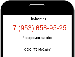 Информация о номере телефона +7 (953) 656-95-25: регион, оператор