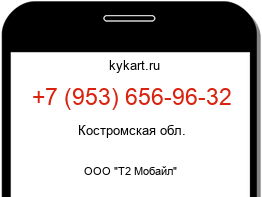 Информация о номере телефона +7 (953) 656-96-32: регион, оператор