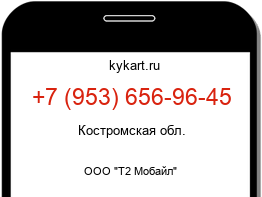 Информация о номере телефона +7 (953) 656-96-45: регион, оператор