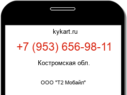 Информация о номере телефона +7 (953) 656-98-11: регион, оператор