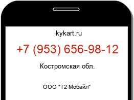 Информация о номере телефона +7 (953) 656-98-12: регион, оператор