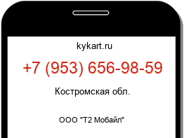 Информация о номере телефона +7 (953) 656-98-59: регион, оператор