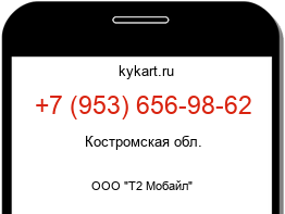 Информация о номере телефона +7 (953) 656-98-62: регион, оператор