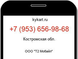 Информация о номере телефона +7 (953) 656-98-68: регион, оператор
