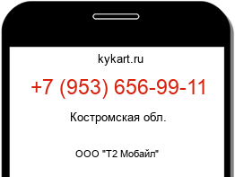Информация о номере телефона +7 (953) 656-99-11: регион, оператор