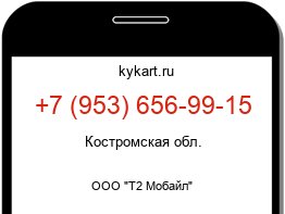 Информация о номере телефона +7 (953) 656-99-15: регион, оператор