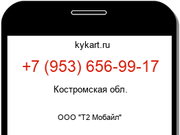 Информация о номере телефона +7 (953) 656-99-17: регион, оператор