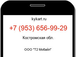 Информация о номере телефона +7 (953) 656-99-29: регион, оператор