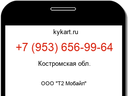 Информация о номере телефона +7 (953) 656-99-64: регион, оператор
