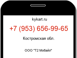 Информация о номере телефона +7 (953) 656-99-65: регион, оператор