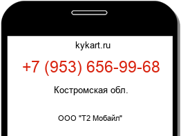 Информация о номере телефона +7 (953) 656-99-68: регион, оператор