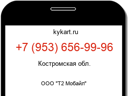 Информация о номере телефона +7 (953) 656-99-96: регион, оператор