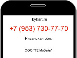 Информация о номере телефона +7 (953) 730-77-70: регион, оператор