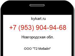 Информация о номере телефона +7 (953) 904-94-68: регион, оператор
