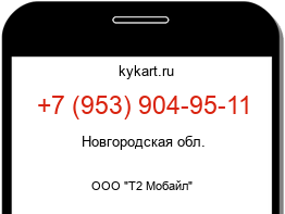 Информация о номере телефона +7 (953) 904-95-11: регион, оператор