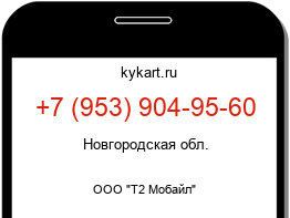 Информация о номере телефона +7 (953) 904-95-60: регион, оператор