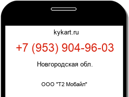 Информация о номере телефона +7 (953) 904-96-03: регион, оператор