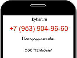 Информация о номере телефона +7 (953) 904-96-60: регион, оператор