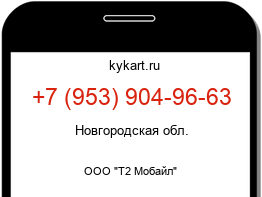 Информация о номере телефона +7 (953) 904-96-63: регион, оператор