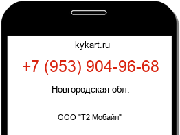 Информация о номере телефона +7 (953) 904-96-68: регион, оператор