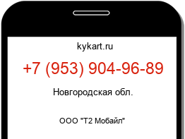 Информация о номере телефона +7 (953) 904-96-89: регион, оператор