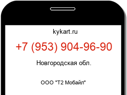 Информация о номере телефона +7 (953) 904-96-90: регион, оператор