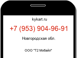 Информация о номере телефона +7 (953) 904-96-91: регион, оператор
