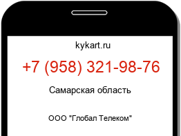 Информация о номере телефона +7 (958) 321-98-76: регион, оператор