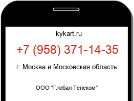 Информация о номере телефона +7 (958) 371-14-35: регион, оператор