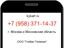 Информация о номере телефона +7 (958) 371-14-37: регион, оператор