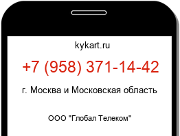 Информация о номере телефона +7 (958) 371-14-42: регион, оператор