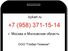 Информация о номере телефона +7 (958) 371-15-14: регион, оператор