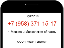 Информация о номере телефона +7 (958) 371-15-17: регион, оператор