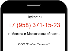 Информация о номере телефона +7 (958) 371-15-23: регион, оператор