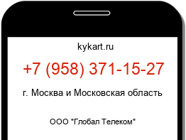 Информация о номере телефона +7 (958) 371-15-27: регион, оператор