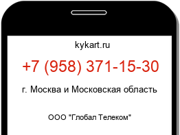 Информация о номере телефона +7 (958) 371-15-30: регион, оператор